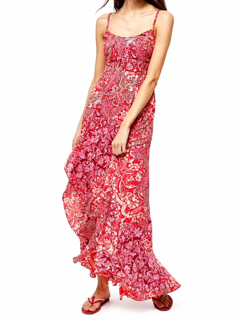 🌺 Free People Intimately Forever Yours Smocked Slip Maxi Dress Small 🌺